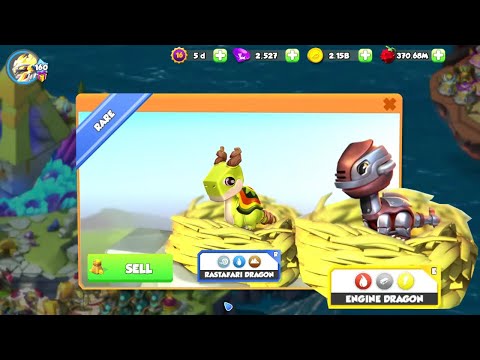 How to Breed Rastafari Dragon-Dragon Mania legends | Hatched Engine and 5551 Happy Dragons | DML