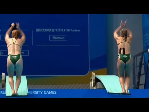 Diving - Women's 3m Synchronised Platform [Round 3] World University Games - Chengdu