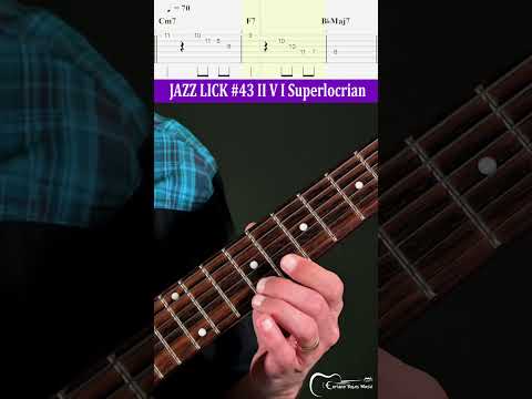 Daily Jazz Lick #43 II V I Superlocrian #jazzguitar #jazzimprovisation #jazztutorial