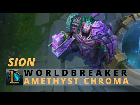 Worldbreaker Sion Amethyst Chroma - League Of Legends