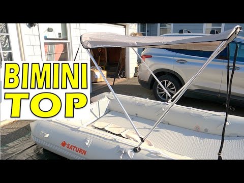 Inflatable Boat Bimini Top Setup