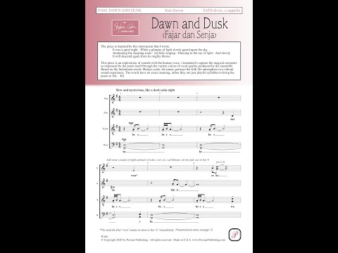 Dawn and Dusk (Fajar dan Senja) (SATB divisi Choir, a cappella) - by Ken Steven