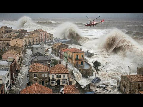 Italien von riesigen Wellen getroffen: Zyklon Harry verursacht Sturmflut in Sizilien
