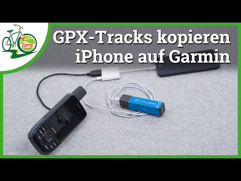 How to transfer GPX tracks from iPhone to Garmin 📱 Copy with Apple Lightning Adapter 🏁