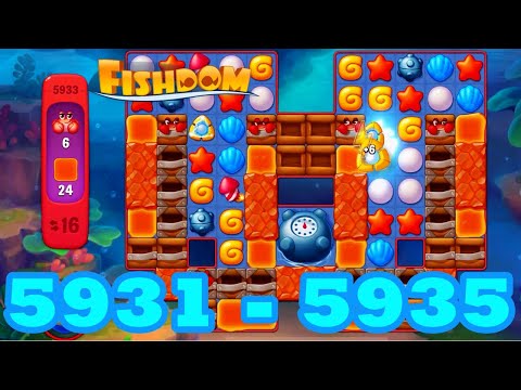 Fishdom Level 5931 - 5935 HD Walkthrough | 3 match puzzle | gameplay | android | 5932 | 5933 | 5934