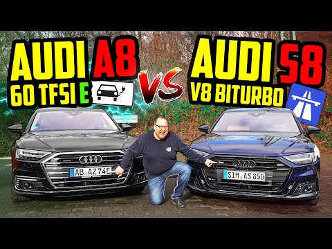 Marco testet Audis OBERKLASSE! - Audi A8 60 TFSI E & Audi S8 - Zeiten messen: Hybrid vs Benzin!