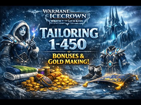 WotLK Warmane Icecrown - How to level Tailoring 1 to 450 (x3), Bonuses and Gold Making