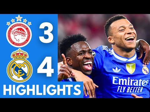 Olympiacos vs Real Madrid (3-4) Highlights | UEFA Champions League 2025/26