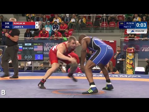 GOLD FS - 76 kg: M. RUNCAK (SVK) df. R. JAMES (USA), 4-1