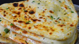 Best Ever Garlic Naan Recipe | No Tandoor No Oven No Yeast Naan | Tawa Garlic Butter Naan Recipe
