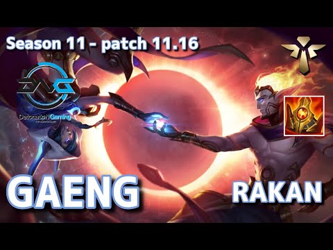 【韓国サーバー/GM/vs Yutapon,Evi】DFM Gaeng ラカン(Rakan) VS トランドル(Trundle) SUP - Patch11.16 KR Ranked【LoL】