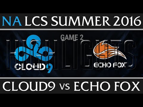 Cloud9 vs Echo Fox Game 2 Highlights, NA LCS W9D2 Summer 2016 Season 6, C9 vs FOX G2