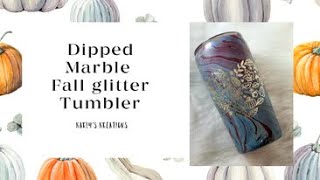Marble ink dipped tumbler