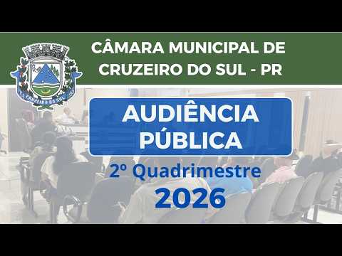 AUDIÊNCIA PÚBLICA 2° QUADRIMESTRE