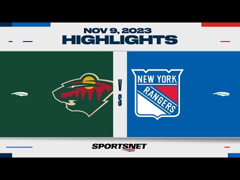 NHL Highlights | Wild vs. Rangers - November 9, 2023