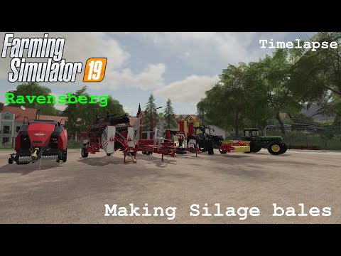 Farming Simulator 19 | Ravensberg | Contract silage baling | timelapse