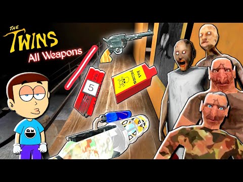 The Twins All Weapons with Granny and Grandpa | Shiva and Kanzo Gameplay