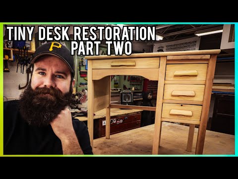 Small Desk Restoration Part 2 of 2 | Furniture Refinishing | Staining and Finishing