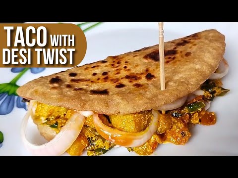 Taco Recipe with roti | Taco Recipe Indian Style | Roti Recipe | Taco Recipe |How to make Tacos