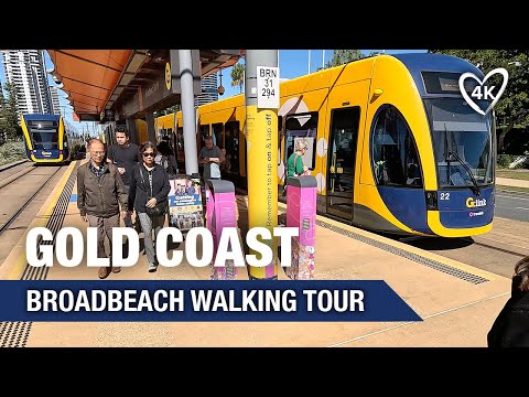 Best of Broadbeach Gold Coast 4K Virtual Street Walking Tour with Captions - August 3, 2024