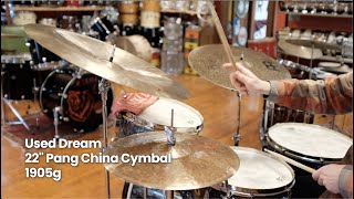 Video thumbnail for Used Dream 22" Pang China Cymbal 1905g by Wood & Weather Drum Shop