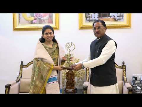मुख्यमंत्री से केन्द्रीय खेल एवं युवा कल्याण राज्य मंत्री सुश्री रक्षा निखिल खडसे ने सौजन्य मुलाकात : 01 अप्रैल 2026