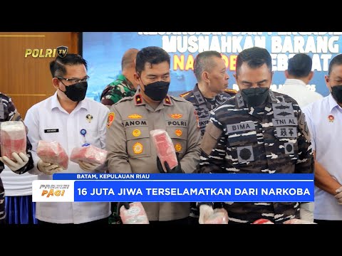 POLDA KEPRI HADIRI PEMUSNAHAN NARKOTIKA SABU DAN KOKAIN 2.061 TON