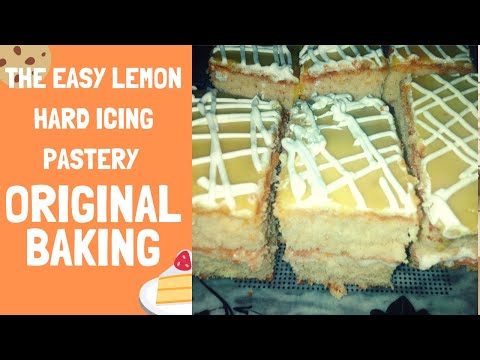 How to make a Lemon Hard Icing Cake Pastery || By "Original Baking"