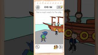 Brain Test 3 level 188 - Pierre must reach to the ship. #shorts #braintest3
