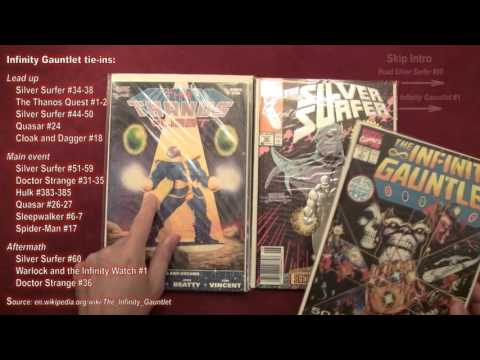 Reading Comics: Silver Surfer #50, Infinity Gauntlet #1, Thanos, Avengers, Marvel, 1991 [ASMR]