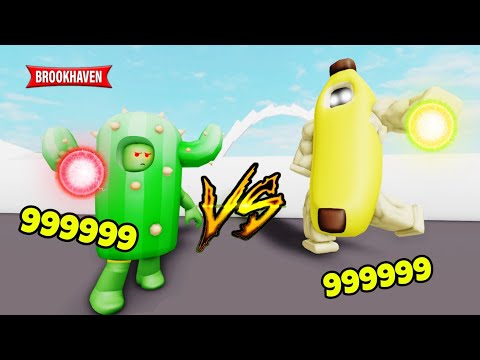 CACTUS RAGE 999999 VS BANANE 999999 ! BROOKHAVEN - ROBLOX