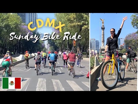 CDMX Sunday Bike Ride:  The Best FREE Thing to Do in Mexico City!  |  Mexico Travel Vlog