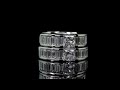 Wide Band Baguettes Channel Diamond Engagement Ring