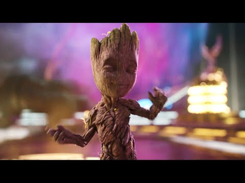 Baby Groot Bailando - Escena en la Pelea - Guardianes de la Galaxia vol.2 (2017) CLIP HD LATINO