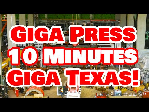 Giga Press 10 Minutes Real-Time at Giga Texas - June 1, 2021 Plus Tesla Commercial