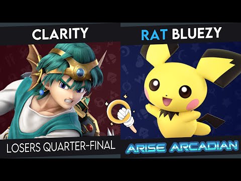 Arise Arcadian - clarity (Hero) Vs. BlueZy (Pichu) - Losers Top 8 - Smash Ultimate
