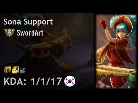 Sona Support vs Lulu - SwordArt - KR Challenger Patch 7.7