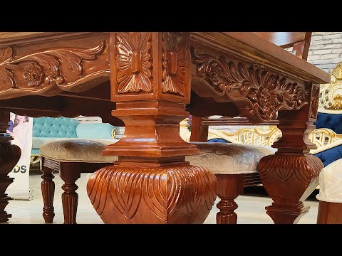 YT850 Six Seater Stylish Dining Table Set Video