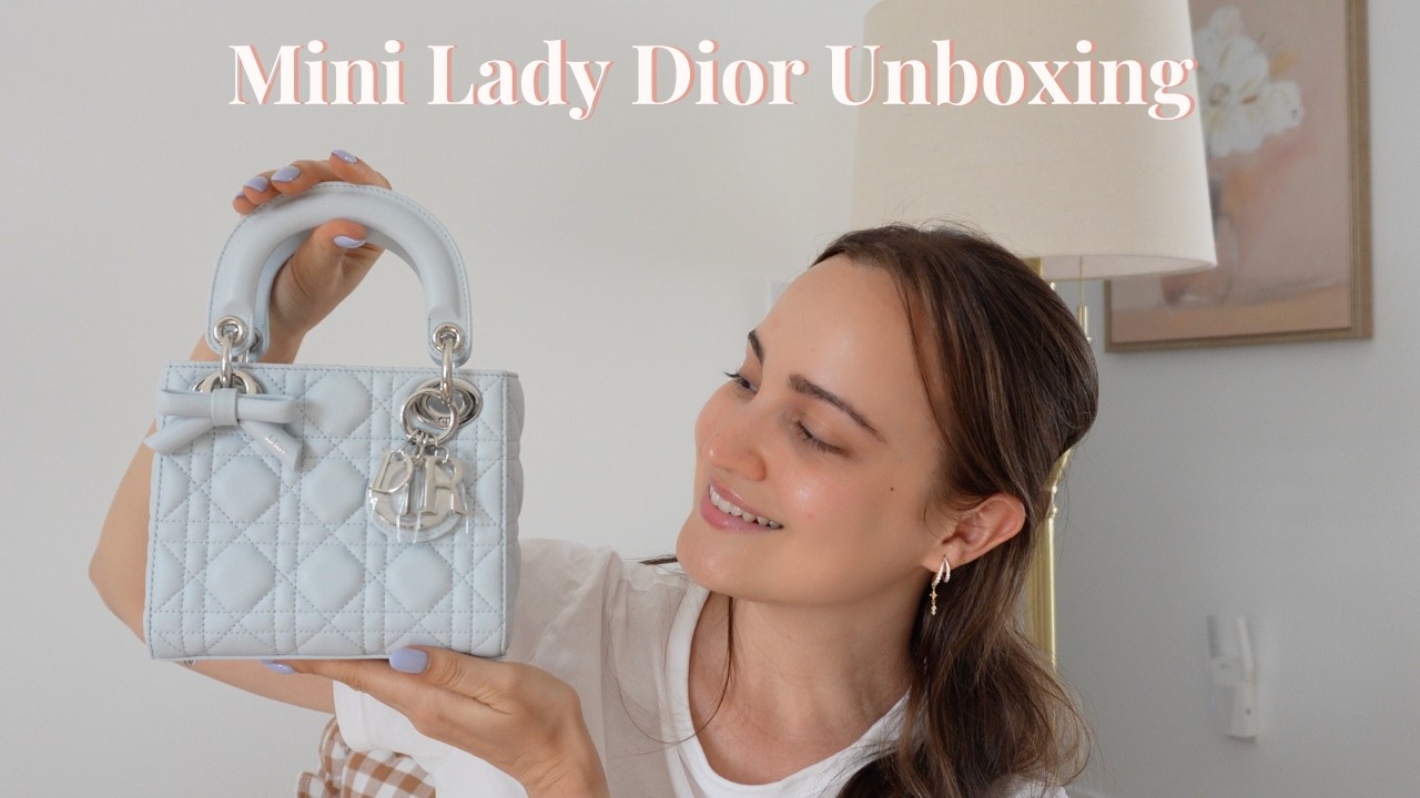 Dior Mini Lady Dior in Ice Blue Review and Unboxing