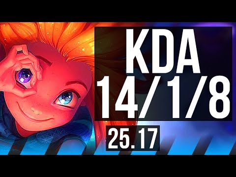 ZOE vs JAYCE (MID) | 14/1/8, 1100+ games, Legendary, 42k DMG | KR Grandmaster | 25.17