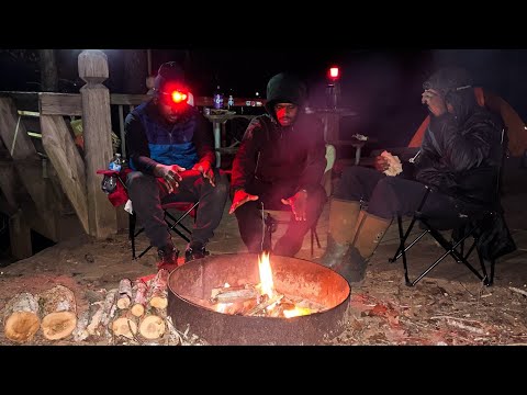 2 Day Winter Camping Trip W/ The Bros | Catch & Cook