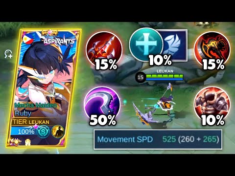 RUBY 100% CRAZY FAST MOVEMENT SPEED BUILD!🔥 RUBY BEST BUILD 2022