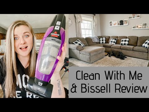 CLEANING WITH MY NEW BISSELL PET HAIR ERASER HANDHELD...