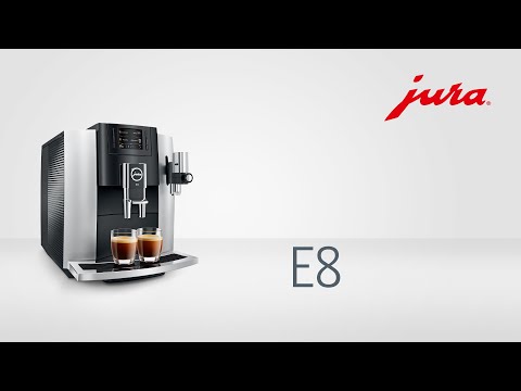 Jura E8 Automatic Coffee Machine (Piano Black) with Glass Milk Container Bundle