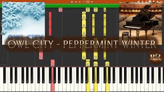 Owl City - Peppermint Winter (Piano Accompaniment Tutorial Synthesia)