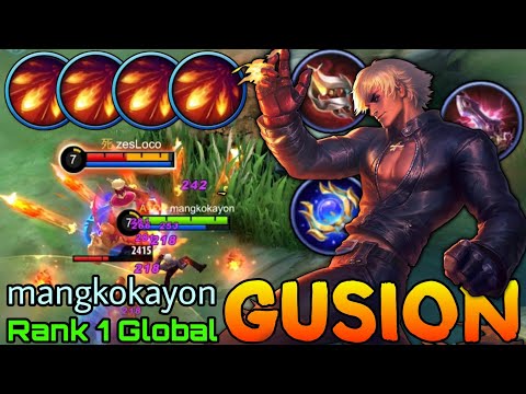 Midlane Carry Gusion Deadly Fire Daggers - Top 1 Global Gusion by mangkokayon - Mobile Legends