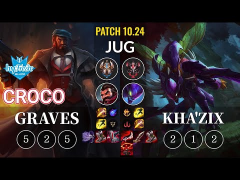 hyF Croco Graves vs Kha'Zix Jungle - KR Patch 10.24