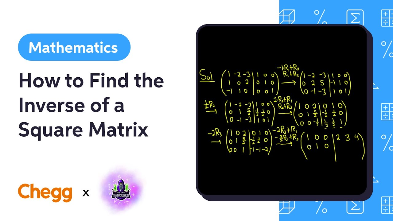How to Find the Inverse of a Square Matrix Ft. The Math Sorcerer