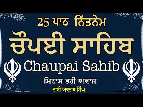 25 ਪਾਠ ਚੌਪਈ ਸਾਹਿਬ | 25 Path Chopai Sahib | Vol 282 | Bhai Avtar Singh.