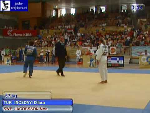 Judo 2009 Koper: Incedayi (TUR) - Jacobsson (SEW) [-57kg].